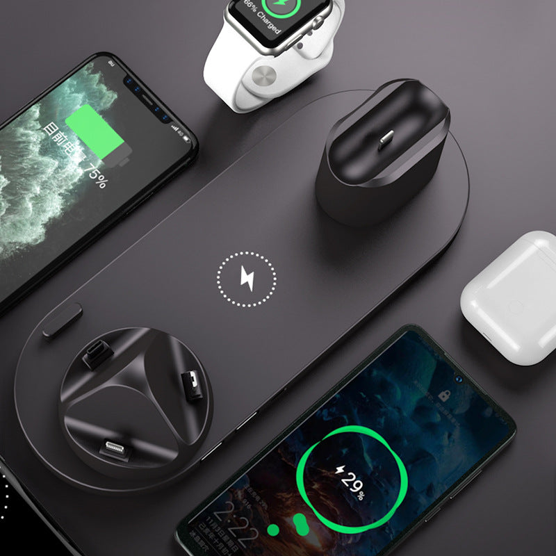 Wireless Charger For IPhone Fast Charger For Phone Fast Charging Pad For Phone Watch 6 In 1 Charging Dock Station - Vortex Trends