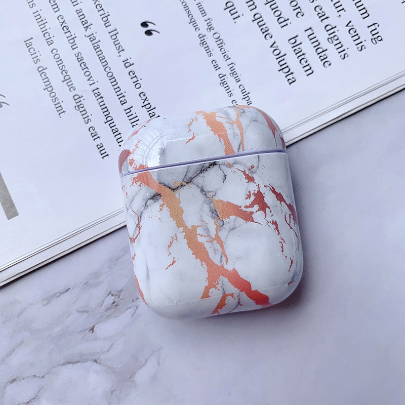 Compatible with Apple, White Marble Case for Airpods Earphone Case - Vortex Trends
