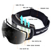 New double-layer anti-fog ski goggles, mountaineering ski goggles, men's and women's snow glasses card myopia - Vortex Trends