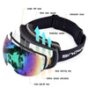 New double-layer anti-fog ski goggles, mountaineering ski goggles, men's and women's snow glasses card myopia - Vortex Trends