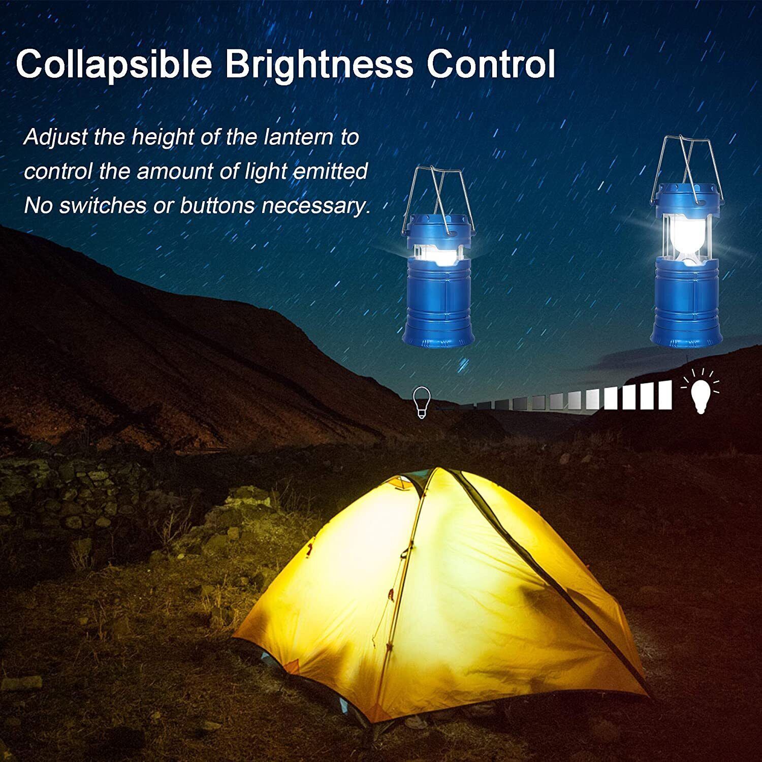 🔦Portable Camping Torch | Rechargeable Lantern | Night Light Tent | Lamp Solar Power - Vortex Trends