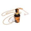 Perfume bottle crystal pendant necklace