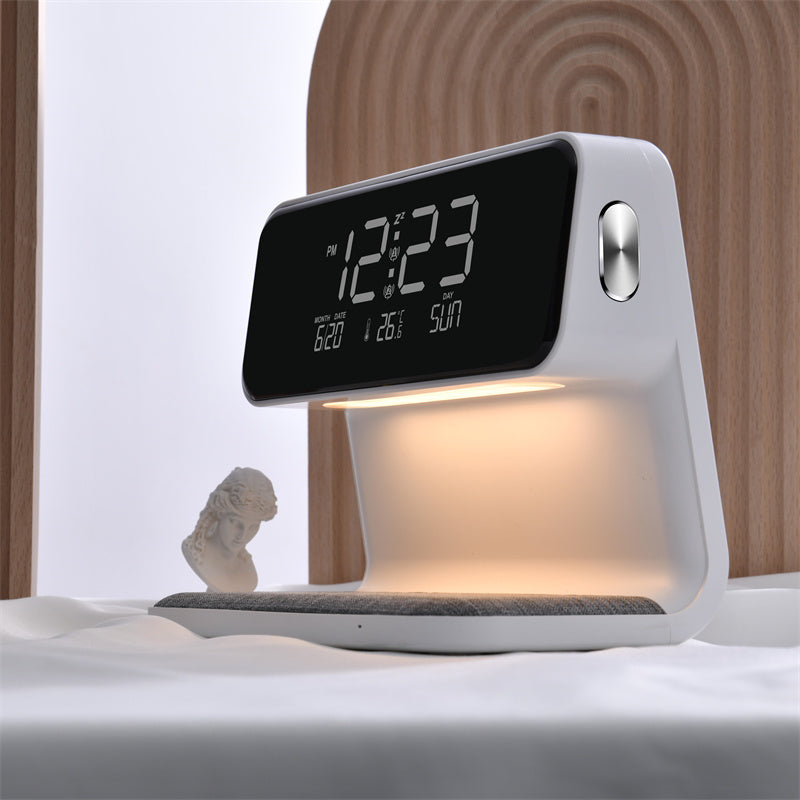 Creative 3 In 1 Bedside Lamp Wireless Charging LCD Screen Alarm Clock  Wireless Phone Charger For Iphone - Vortex Trends