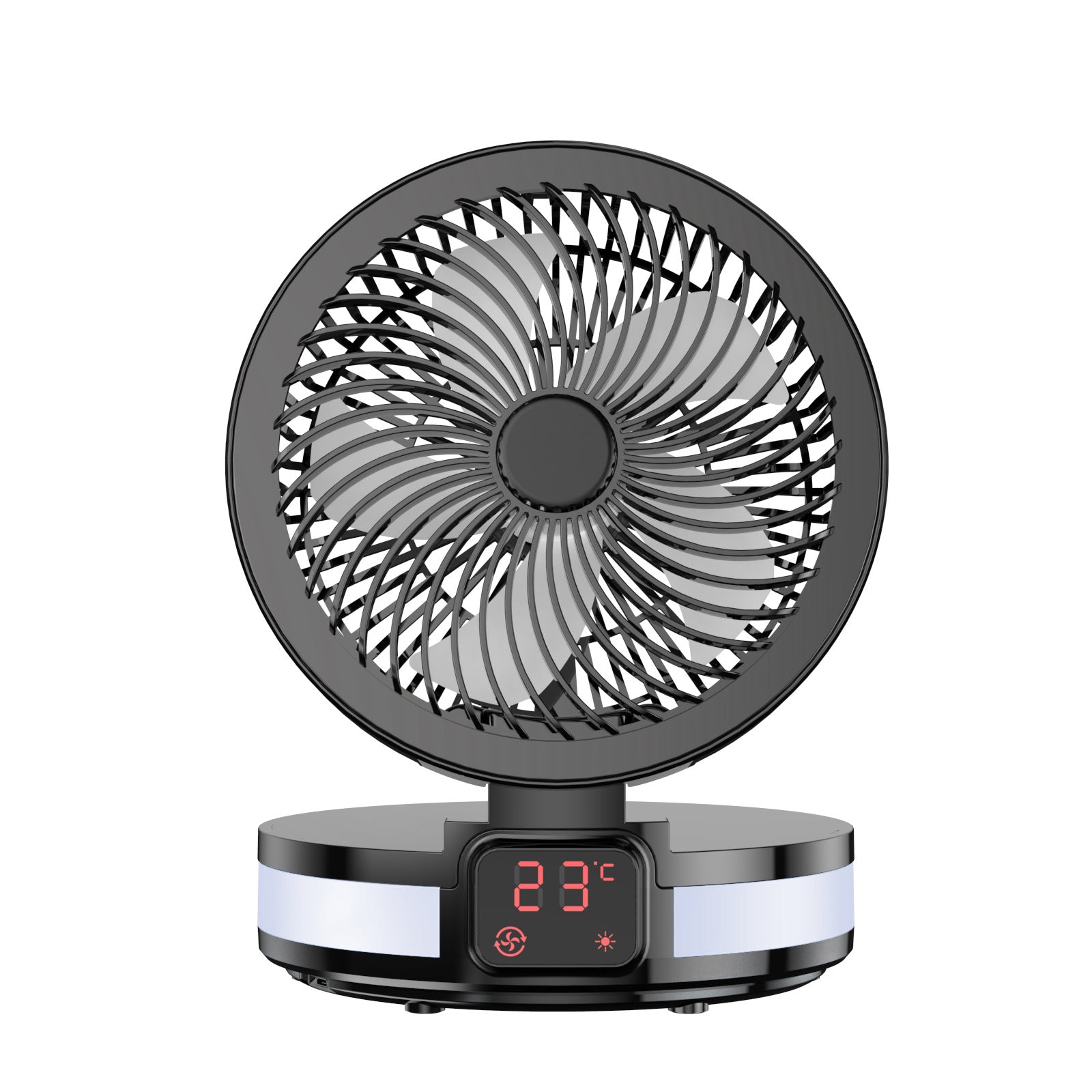 Portable Desk Electric Fan Wall Mounted Small Folding Portable Air Cooler Rechargeable Table Fan For Home Office - Vortex Trends