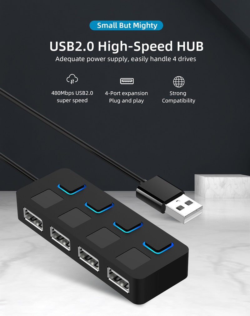 HUB Hub Multi-USB Splitter 4-port Extender - Vortex Trends
