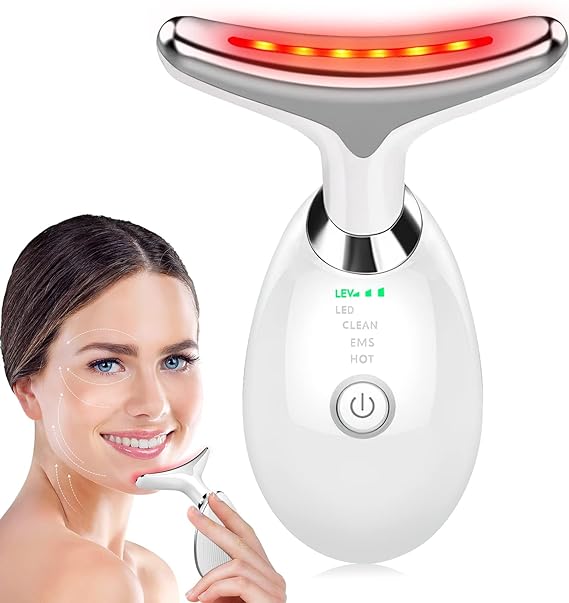 VibraGlow - Electric Face & Neck Beauty Wand (Massager) - Firming, Wrinkle Removal, Skin Tightening