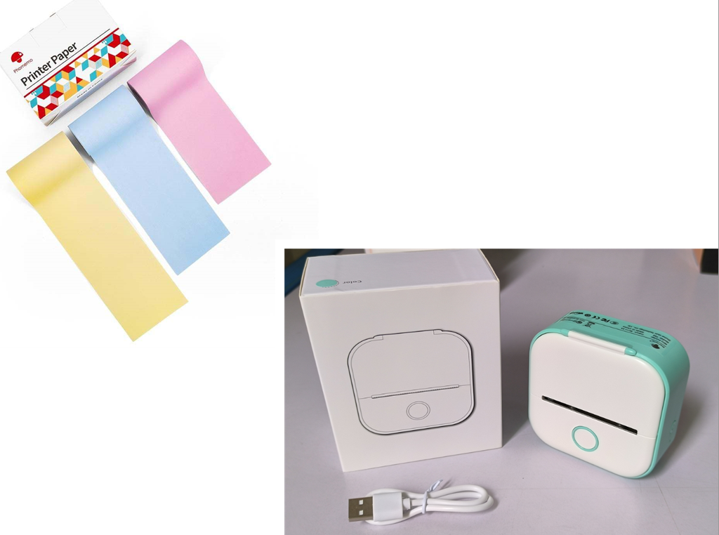 Portable Mini Thermal Label/Price Tag Printer | Photo Printer with Bluetooth