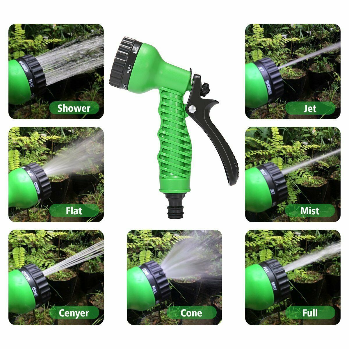 ❤️7Function Spray Nozzle 100FT Water Hose Gun Multi Pattern Garden Adjustable Mist | Expanding Garden Water Hose Pipe - Vortex Trends