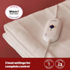 Silentnight Comfort Control Electric Blanket Double | Heated Electric Underblanket with 3 Heat Settings | Overheat Protection and Easy Fit Straps - Machine Washable