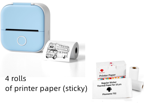 Portable Mini Thermal Label/Price Tag Printer | Photo Printer with Bluetooth