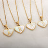 26 Letter Heart-shaped Necklace White Shell Love Clavicle Chain Fashion Personalized Necklace For Women Jewelry Valentine's Day