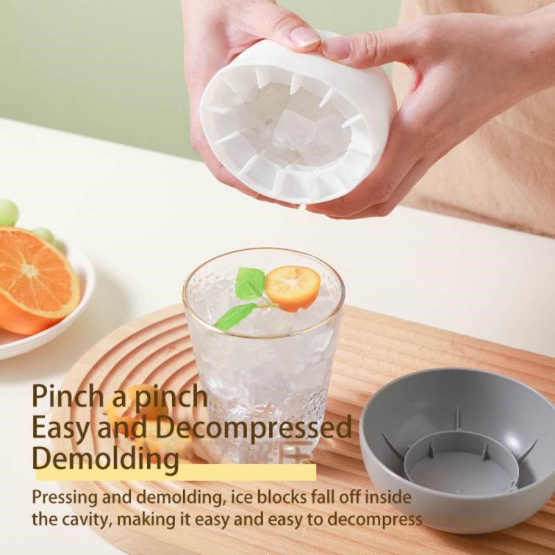 Ice Block Mold Silicone Mushroom Ice Cup Frozen Refrigerator Ice Grid Box Durable Easy Demould Bucket Homemade Crushed Ice Maker Ktichen Gadgets - Vortex Trends