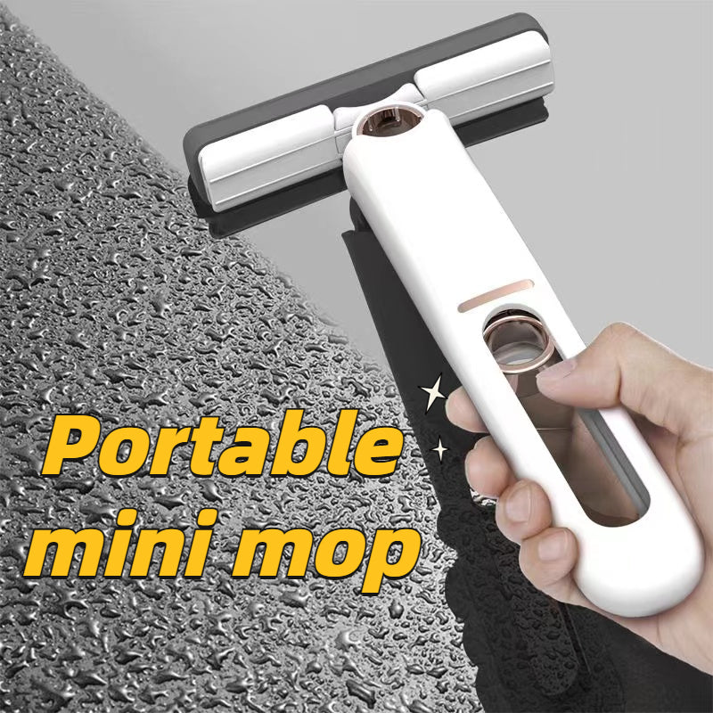 Self-Squeeze Mini Mop (Lazy Hand Mop) Multifunction & Portable Cleaning Mop for Desk/Window/Glass/Kitchen/Car