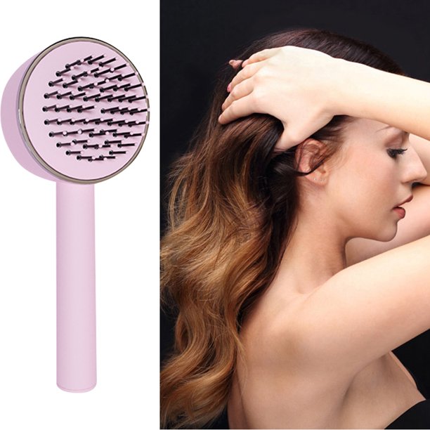 🧹3D Air Cushion Massager Brush With Retractable Bristles | Self Cleaning Hair Brush Massage | One-key Self-cleaning Hair Brush - Vortex Trends