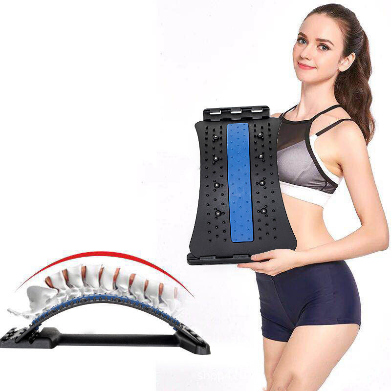 Back Stretcher Adjustable Back Cracker Massage Waist Neck Fitness Lumbar Cervical Spine Support Pain Relief - Vortex Trends