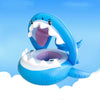 Inflatable Swimming Ring For Kids With Awning Shark Seat Ring Baby Float For Swimming Pool Toys Seat Removable Water Ring - Vortex Trends