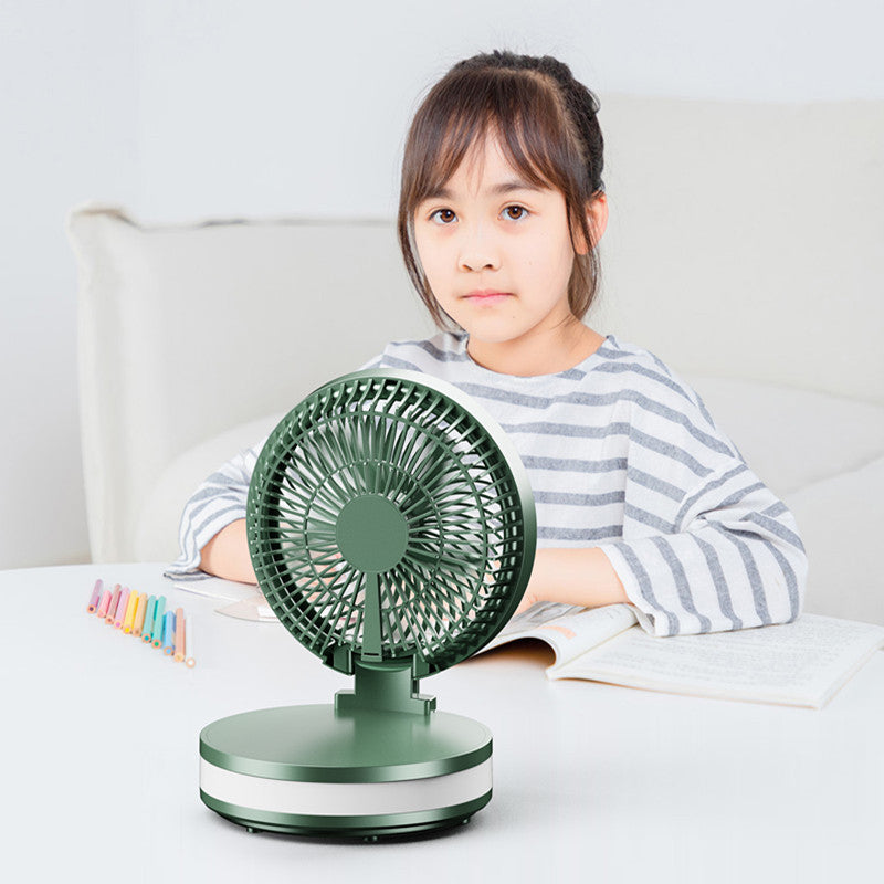 Portable Desk Electric Fan Wall Mounted Small Folding Portable Air Cooler Rechargeable Table Fan For Home Office - Vortex Trends