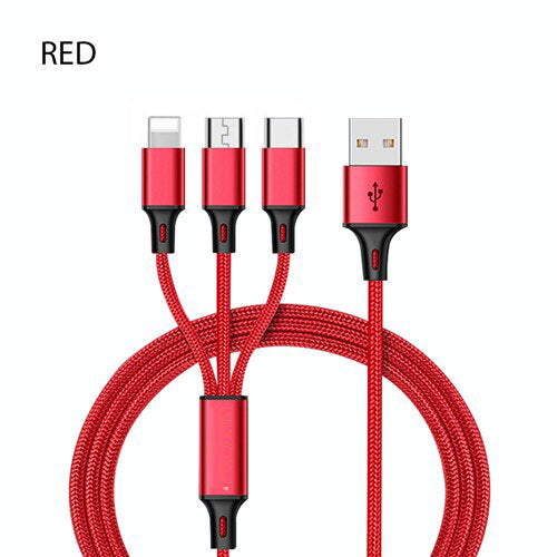 🔌3 In 1 USB Cable For IPhone | XS Max XR X 8 7 Charging Charger | Micro USB Cable For Android USB TypeC Mobile Phone Cables - Vortex Trends