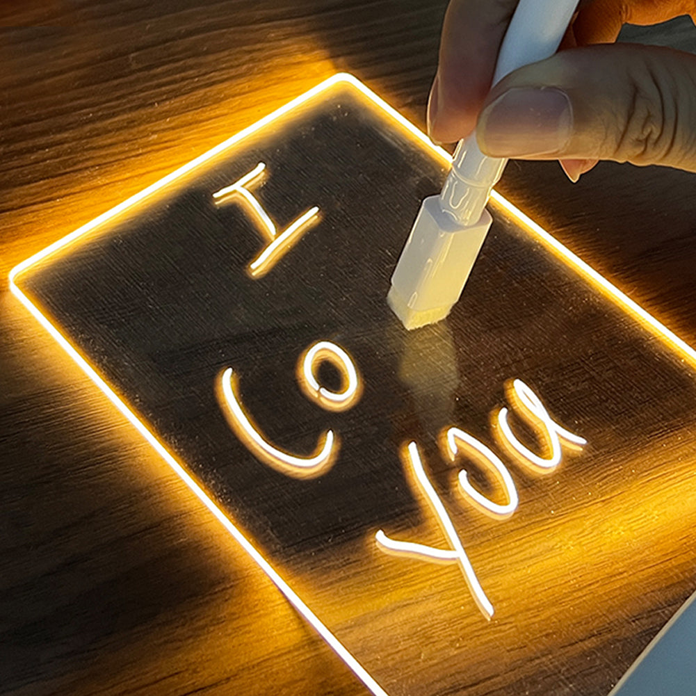 Creative Note Board Creative Led Night Light USB Message Board Holiday Light With Pen Gift For Children Girlfriend Decoration Night Lamp - Vortex Trends