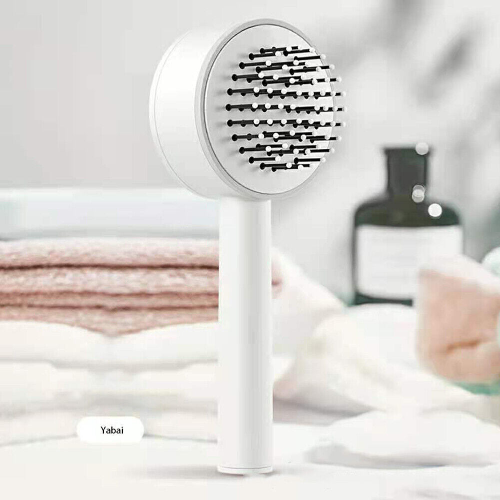 🧹3D Air Cushion Massager Brush With Retractable Bristles | Self Cleaning Hair Brush Massage | One-key Self-cleaning Hair Brush - Vortex Trends