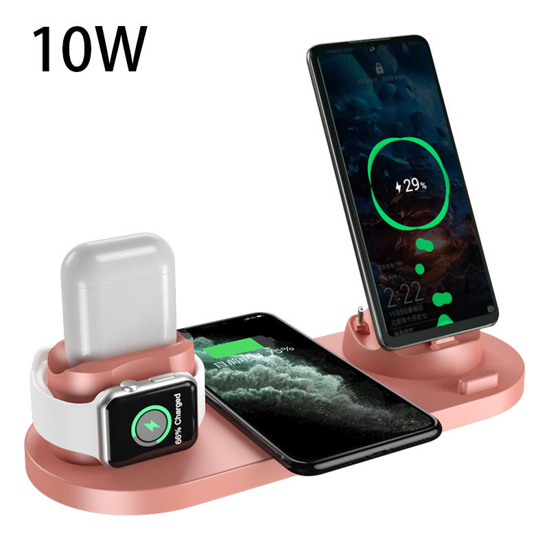 Wireless Charger For IPhone Fast Charger For Phone Fast Charging Pad For Phone Watch 6 In 1 Charging Dock Station - Vortex Trends