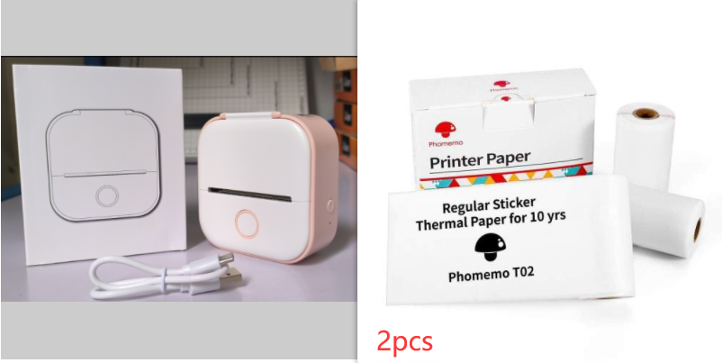 Portable Mini Thermal Label/Price Tag Printer | Photo Printer with Bluetooth