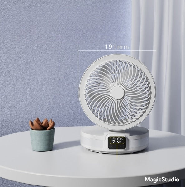 Portable Desk Electric Fan Wall Mounted Small Folding Portable Air Cooler Rechargeable Table Fan For Home Office - Vortex Trends