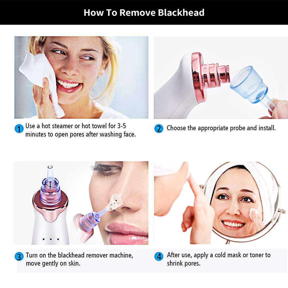 Electric Blackhead Remover Pore Vacuum Suction Diamond Dermabrasion Face Cleaner - Vortex Trends