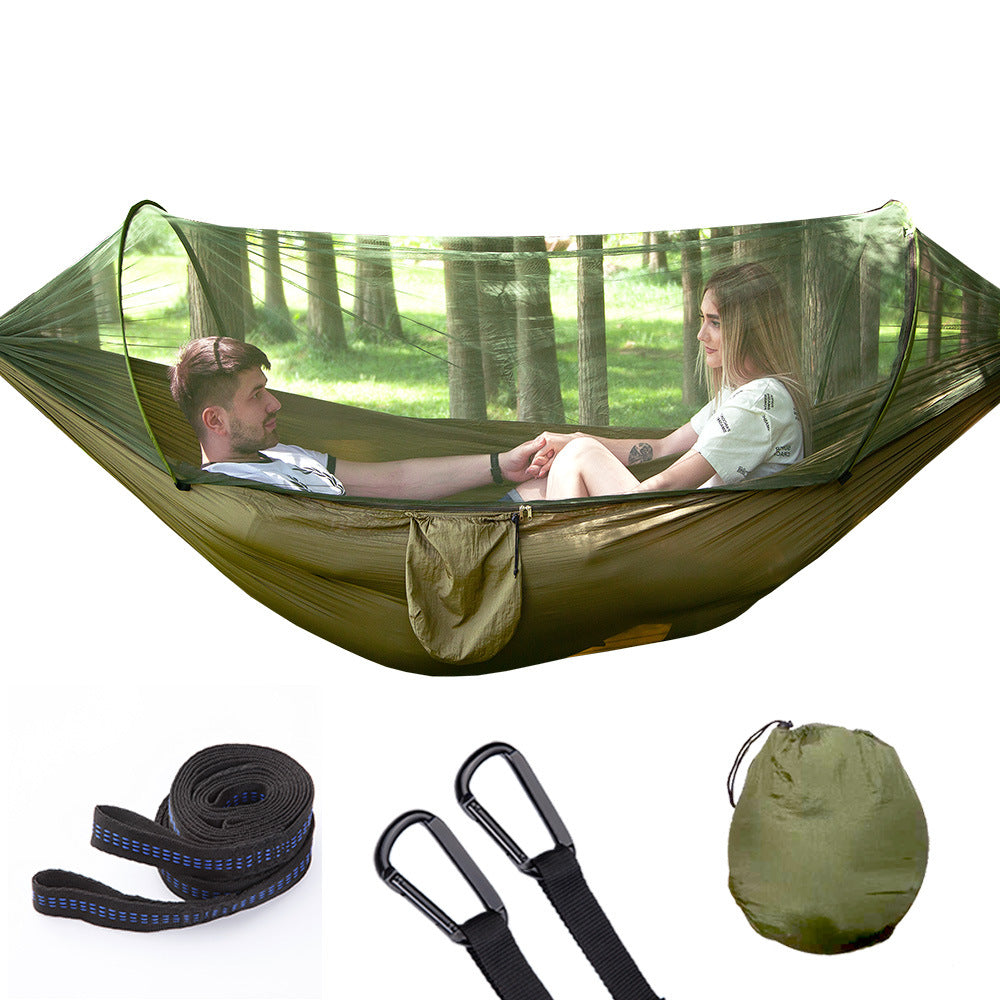 Fully Automatic Quick Opening Hammock With Mosquito Net - Vortex Trends