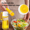 2 In 1 Oil Dispenser With Silicon Brush BBQ Oil Spray Glass Bottle Silicone For Barbecue Cooking Seasoning Bottle Kitchen Gadgets - Vortex Trends