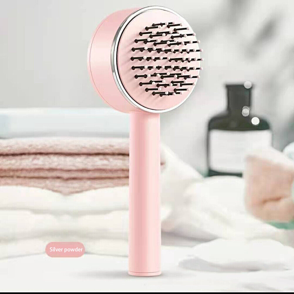 🧹3D Air Cushion Massager Brush With Retractable Bristles | Self Cleaning Hair Brush Massage | One-key Self-cleaning Hair Brush - Vortex Trends