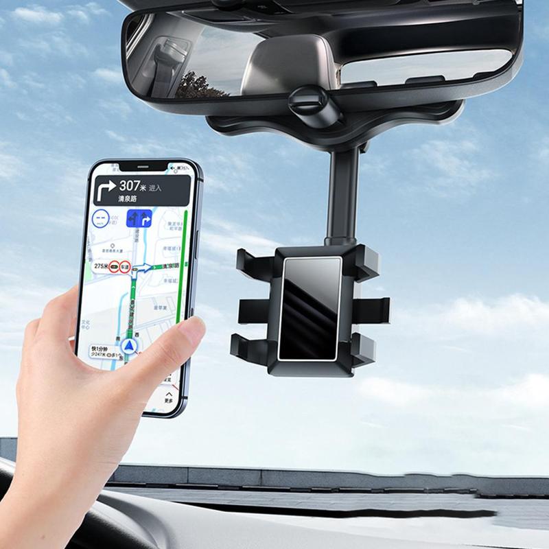 🚗 360 Rear View Mirror Phone Holder | Rotatable Car Phone Holder | Phone Holder For Car