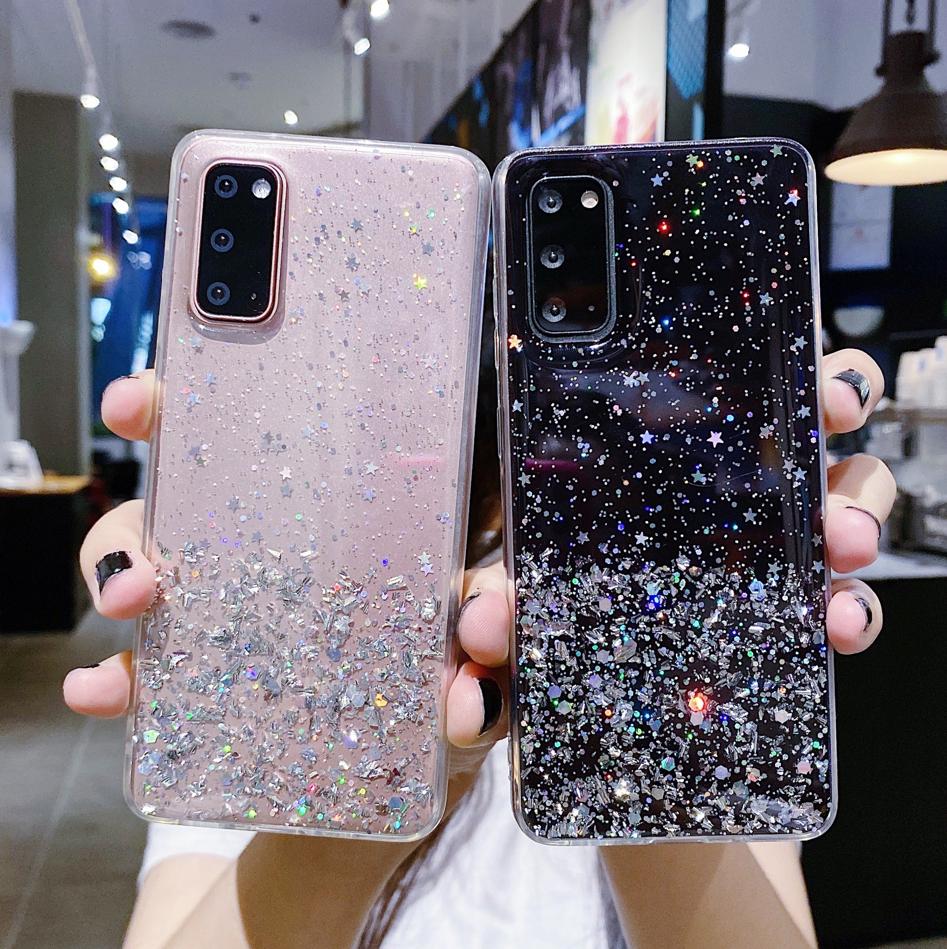 Starry Sky Silver Foil Epoxy Phone Case - Vortex Trends