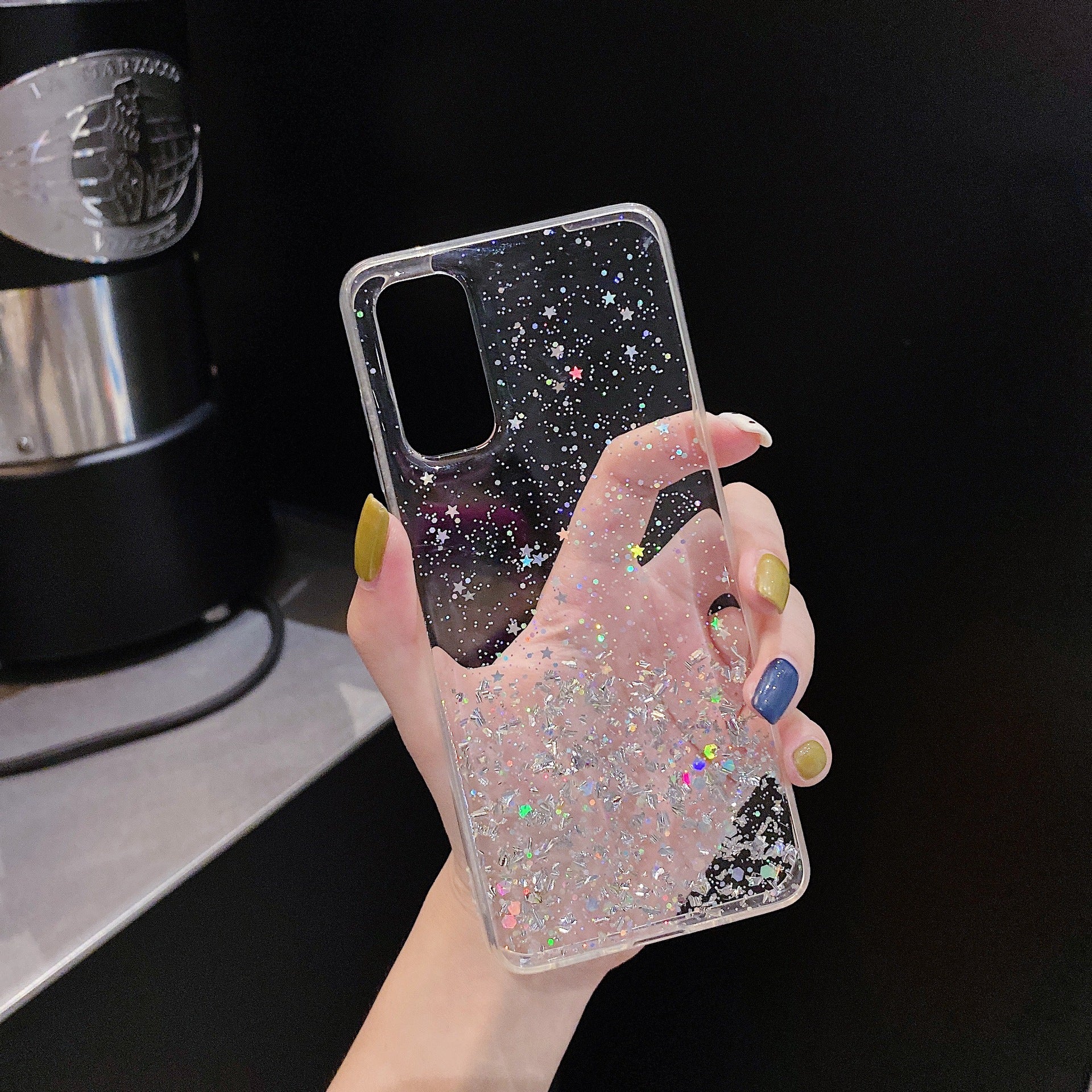 Starry Sky Silver Foil Epoxy Phone Case - Vortex Trends